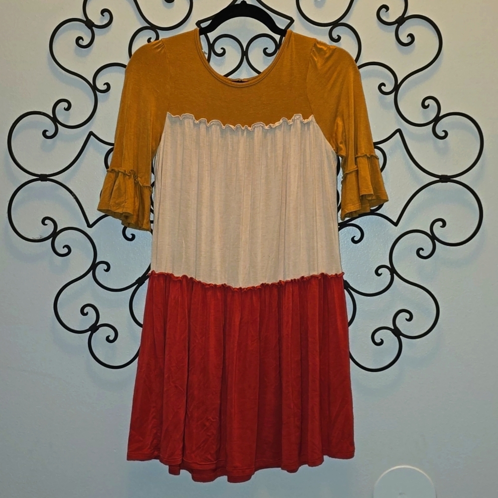 Girls Rare Editions Tiered Swing Dress - 12